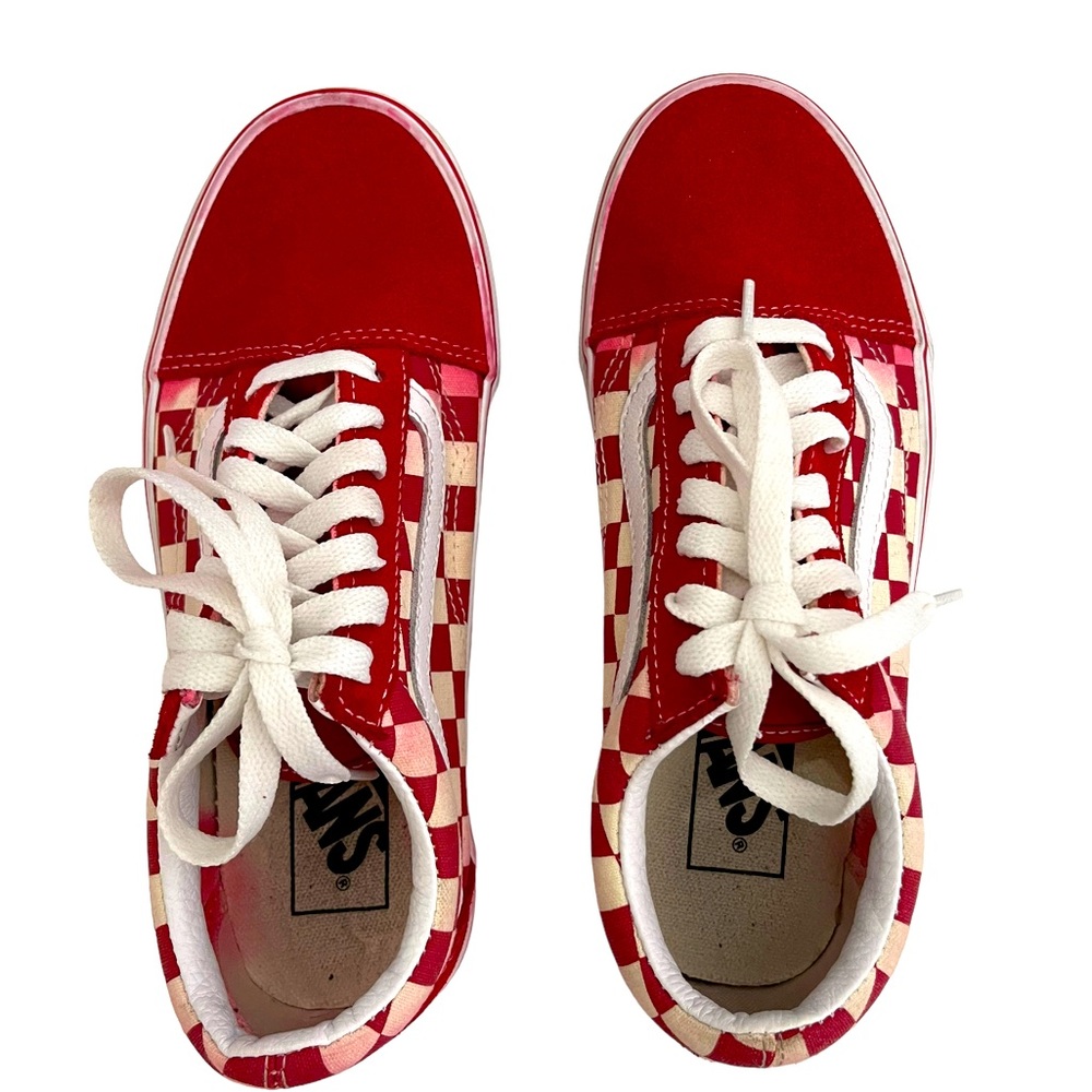 Vans Unisex Sneakers Checkered Red and White in Color